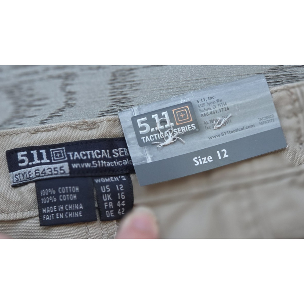 5.11 Tactical Stryke Pants 32x30 Women’s Size 12 Cargo Ripstop Utility Khaki NWT - Picture 12 of 13